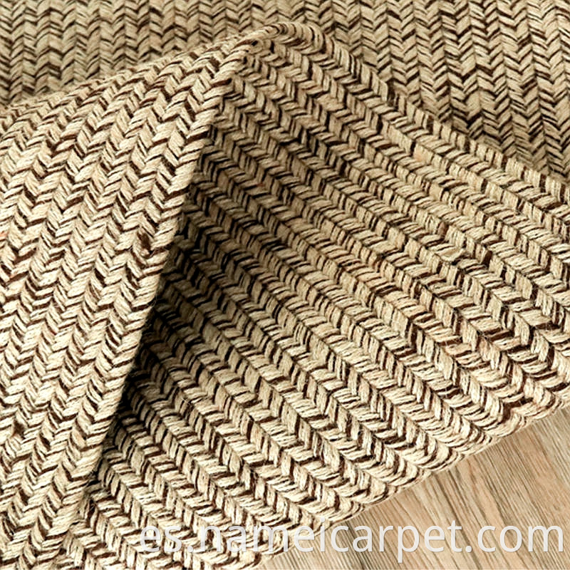 Living Room Jute Hemp Braided Woven Carpet Area Rugs